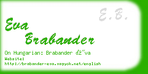 eva brabander business card